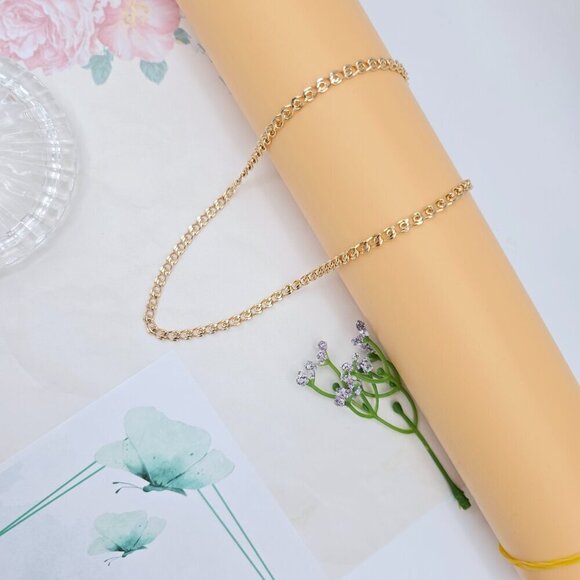 Chunky Rose Gold Chain Necklace for Women, 19.7 Inch Stylish Look, XPNL0030 - Picture 5 of 12